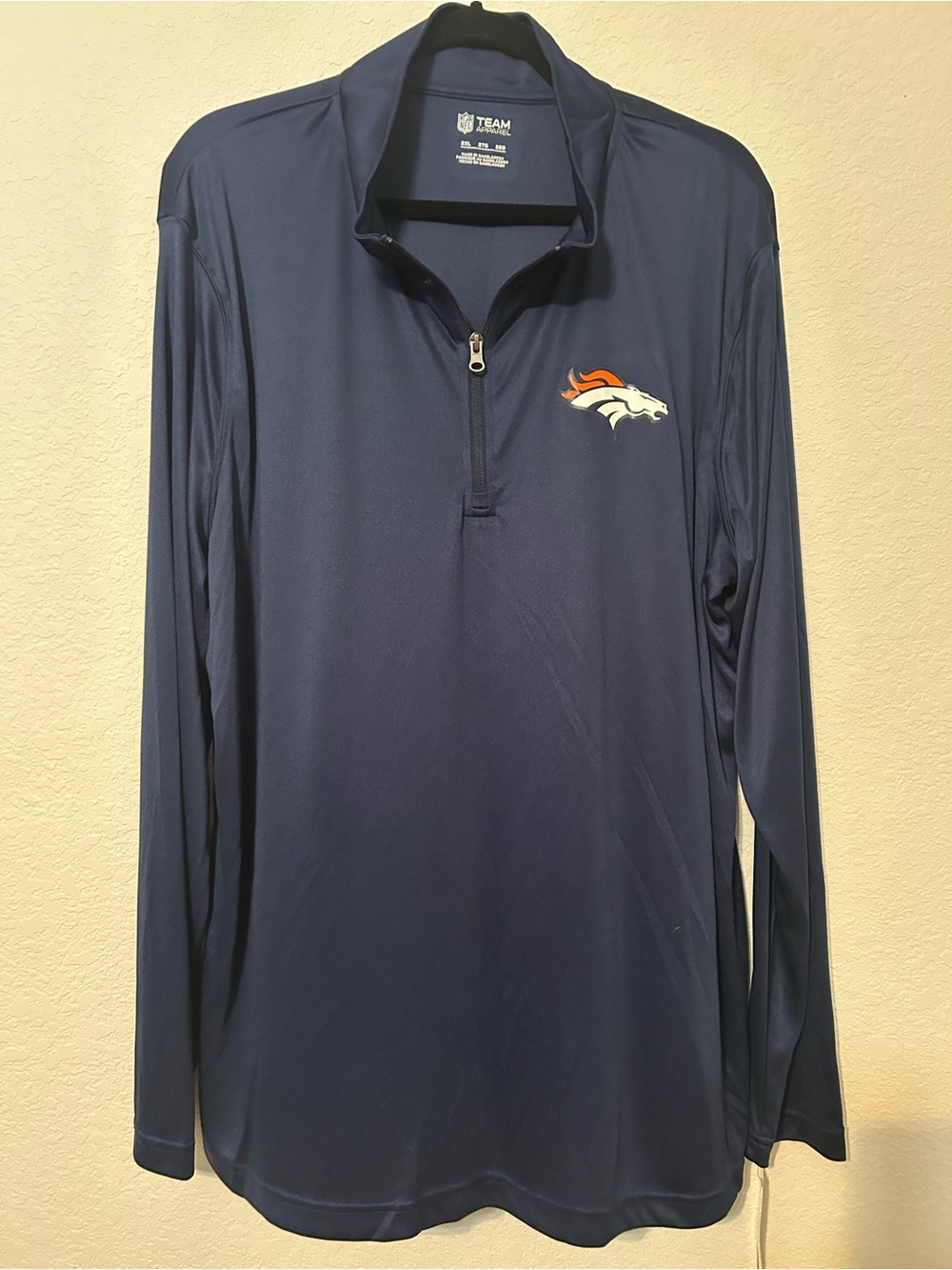 Denver Broncos Men’s 1/4 Zip Pullover, NWT 2X